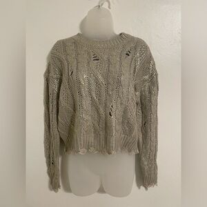 Forever 21 Taupe Cable Knit Sweater